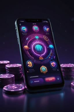 Smartphone con app casino